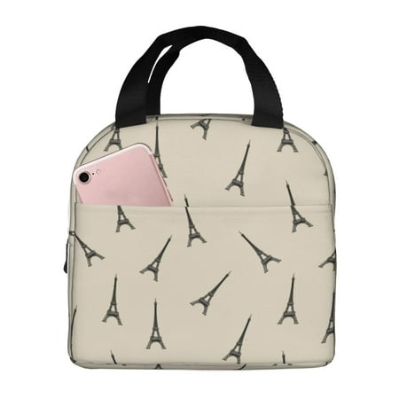 Insulated Lunch Bag for Women Men - Eiffel Tower easy Leakproof Cooler Lunch Box for Women Men  Lunch Tote Bags for Work School Picnic Travel