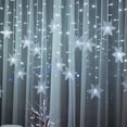 thumbnail image 2 of Oak Leaf LED Curtain Fairy Lights Snowflake Starry Christmas String Light For Christmas Wedding Birthday Holiday Curtain Party Home Room Decoration, 2 of 14