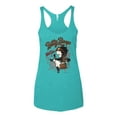 thumbnail image 2 of Wild Bobby Biker Betty Boop Wild One MC Motorcycle Betty Boop Tri-Blend Racerback Tank Top, Tahiti Blue, Small, 2 of 5
