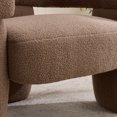 thumbnail image 6 of BRILHAMEZ Modern Velvet Barrel Accent Chair, Upholstered Single Sofa Lounge Chair for Living Room Bedroom, Brown, 6 of 8