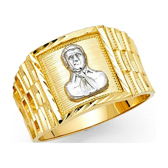 Solid 14k Yellow Gold Mens Fashion Anniversary Ring Size 9.5