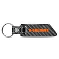thumbnail image 1 of HEMI Logo Real Carbon Fiber Blade Style with Black Leather Strap Key Chain, 1 of 6