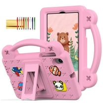 TECH CIRCLE Case for Onn 7" Tablet 2024 Gen 4, Cartoon Panda Shockproof Rugged Lightweight Convertible Stand Handles Kids Friendly Case for Onn 7 inch 4 Gen Tablet 2024 (Model:100135924),Pink