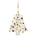 thumbnail image 1 of vidaXL Artificial Pre-lit Christmas Tree with Ball Set White 65 cm, 1 of 5