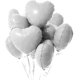 thumbnail image 1 of Globos de corazón blancos de 18 pulgadas, globos de aluminio y globos de Mylar para decoración de fiestas, paquete de 20, 1 of 3