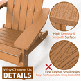 thumbnail image 6 of Folding Adirondack Chair Plastic Weather Resistant, Outdoor Chair, Patio Chairs, Lawn Chair, Patio Seating（Set of 2）, 6 of 6