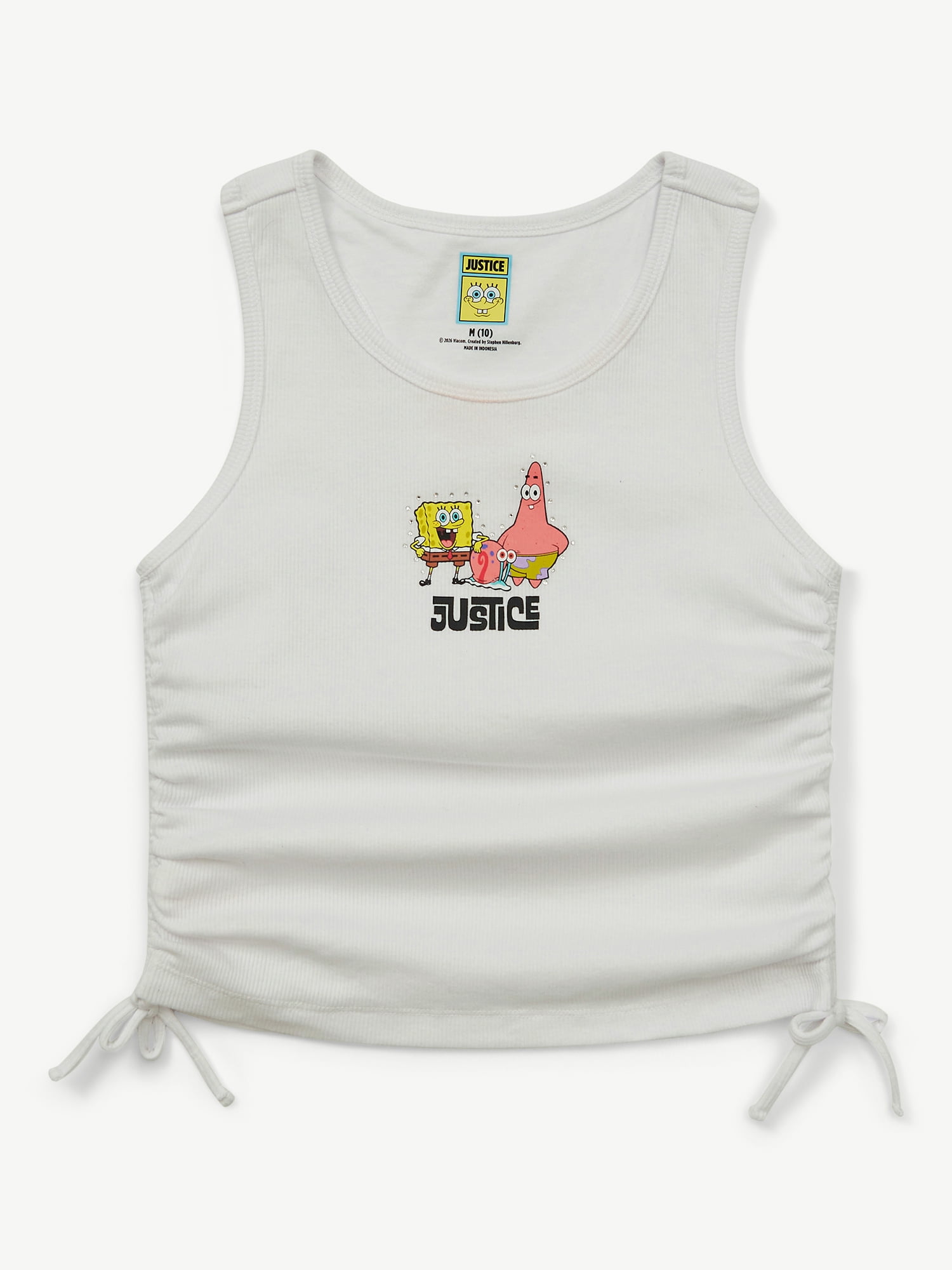 SpongeBob X Justice Girls Side Cinch Tank, Sizes XS - XLP