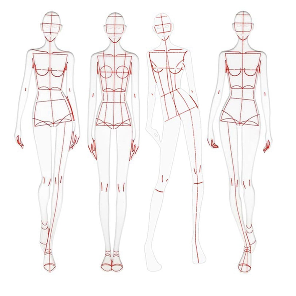 Elevate Style with Creative Female Body Fashion Sketches