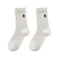 thumbnail image 2 of MSJUHEG Wool Socks,Crew Socks,Warm Socks,Ankle Socks,Fuzzy Socks,Letter Embroidery Socks Cute Short Socks Ankle Socks for Athletic for Women B One Size, 2 of 4