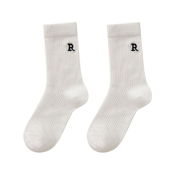 KDSJSXW Quarter Socks Women'S Letter Embroidery Socks Cute Printing Short Socks Ankle Socks For Athletic Comfortable Gifts For Women White Socks Women Crew (B,One Size)