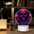 thumbnail image 6 of Daiia Purple-Red Skull Pattern Acrylic Night Light, LED Touch Light, Bedroom Night Light, Soft Glowing Lamp Perfect Gift for Mother's Day, Birthday, or Christmas, 6 of 9