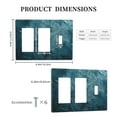 thumbnail image 2 of Dark Blue Oil Pattern 3 Gang Toggle Light Switch Cover Decorative Switch Plates and Outlet Covers Wall Plates for Electrical Kitchen Home Office Art Decor, 2 of 4
