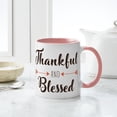 thumbnail image 4 of CafePress - Thankful And Blessed - 11 oz Ceramic Mug - Novelty Coffee Tea Cup, 4 of 4