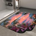 thumbnail image 2 of 1pc Sunset over Seaside Absorbent Non-Slip Bathroom Thickened Flannel Rug Decor,Soft,Quick Drying,Suitable For Indoor/outdoor Use,Bathrooms,Bedrooms,Kitchens,Terrace,Laundry Rooms,16"x24", 2 of 9