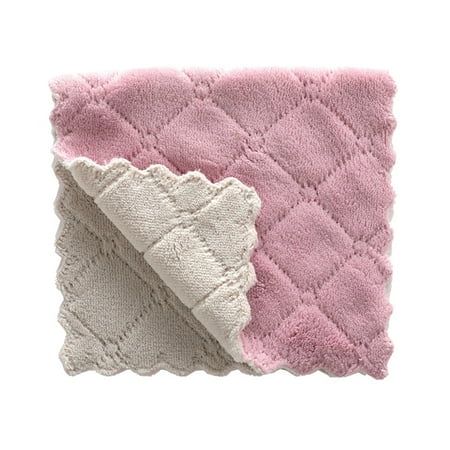 

Kitchen Towel Multi Color Microfiber Cleaning Thick Soft Dish Cloths Hand Towel For KitchenPurple Grey