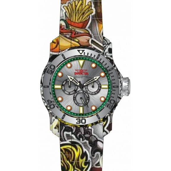 Invicta Pro Diver Date Day Quartz Silver Dial Men's Watch 47854