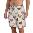 thumbnail image 2 of Balery Various Chicken Traje de Baño Estilo Hawaiano para Hombre, Shorts de Secado Rápido con Bolsillos-Small, 2 of 6