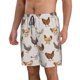 thumbnail image 2 of Balery Various Chicken Traje de Baño Estilo Hawaiano para Hombre, Shorts de Secado Rápido con Bolsillos-3X-Large, 2 of 6