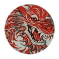 thumbnail image 2 of Awypu  Red Dragon Pattern Round Tablecloth Fitted Table Cloth with Elastic Edge for Table,Cover Waterproof Wipeable, Two Sizes White, 2 of 7