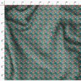 thumbnail image 4 of Soimoi Toile Lourde Verte Feuilles & Tissu Imprimé Floral 1 Yard 58 Inch Wide, 4 of 6