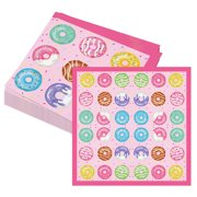 Colorful Donut Theme Party Napkins Set - Vibrant Sweet Treat Decor for Festive Celebrations