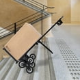 thumbnail image 3 of Portable Stair Climbing Cart Folding Trolley w/ 6 Wheels Stair Climber Hand Truck with Adjustable Handle, 3 of 22