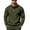 Army Green, variant on Men's Long Sleeve Quarter Zip Pullover Lined Mock Neck Sweatshirt Color Block Elbow Patch Casual Top Big Tall Relaxed Fit Warm Thermal for Fall Winter Daily Fashion Wear Light Gray M