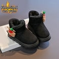 thumbnail image 5 of HAUXUN-QABoys & Girls Christmas Reindeer Doll Warm Cotton Shoes 3-11 Years, -Lined Thick Non- Snow Boots, Autumn Winter Holiday Mid-Calf Footwear(Black,12.5), 5 of 9