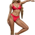 thumbnail image 6 of YUTK Bathing Suit for Women - Women's 2025 Spring/Summer New Swimsuit Sexy Bikini Swimsuit Set - Red S, 6 of 8