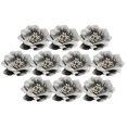 thumbnail image 2 of 10x Apliques de adornos de cabezas de flores de camelia de gamuza para Gris Sunnimix Cabeza de la flor del camelia, 2 of 8