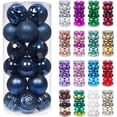 thumbnail image 1 of XmasExp Adornos de bolas de Navidad de 60 mm/2,36 pulgadas, juego de adornos navideños inastillables, decoraciones para bolas de árbol de Navidad, 24 quilates (2,36 pulgadas, rojo), 1 of 4