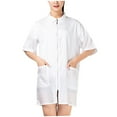 thumbnail image 4 of Yardwe Hairdresser Uniform Beauty Technician Overalls Breathable White 1Pcs, 4 of 8