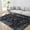 Black tone, variant on Geetinfly 8*10FT Area Rugs 1150Gsm 100% Polyester Rug 350Gsm Velvet Weight Pearl Velvet Washed Back Folding Printed Carpet - Persian - Mottled Fragrance Gray tone