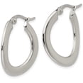 thumbnail image 2 of Chisel Stainless Steel Polished Curved Hoop Earrings - 25mm, 2 of 6