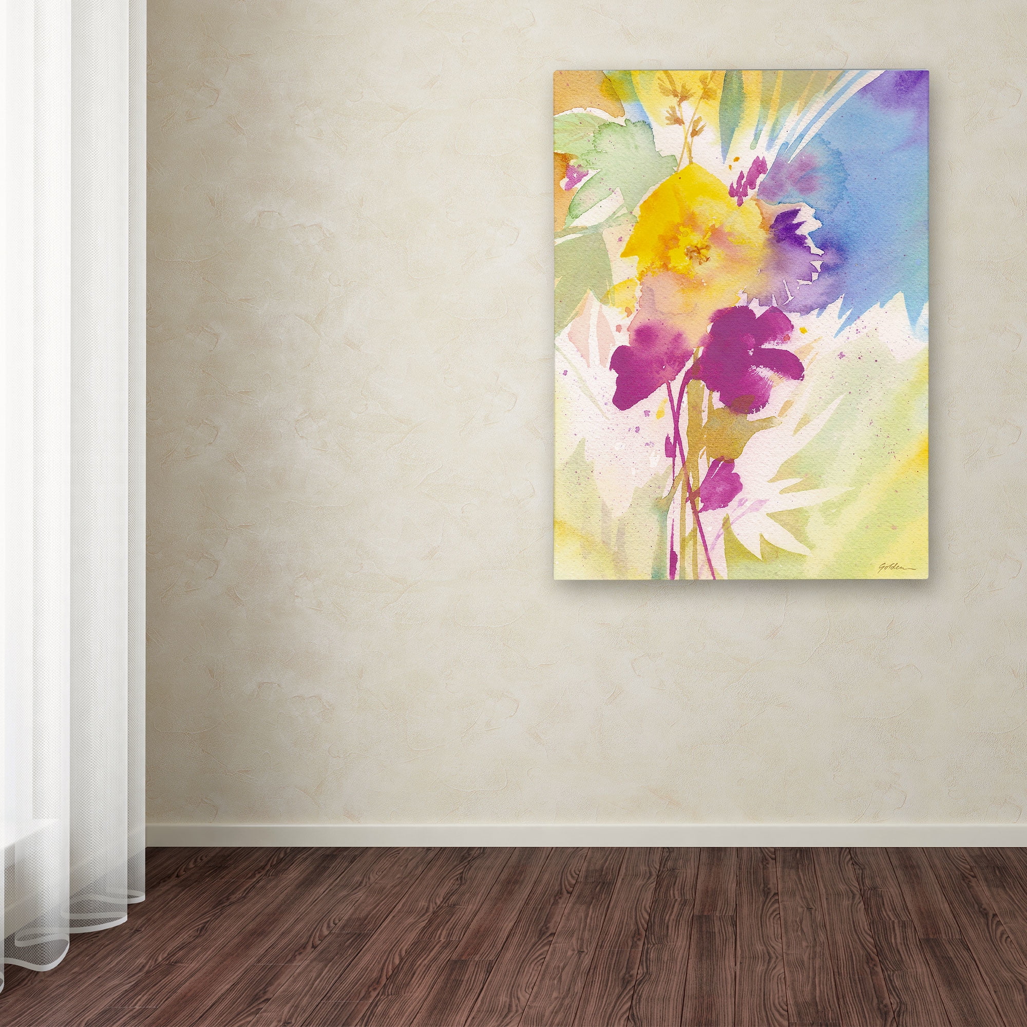 Trademark Fine Art "Wildflower Bouquet 2" Canvas Art by Sheila Golden
