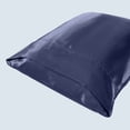 thumbnail image 4 of Great Bay Home 2-Pack Sateen Silk Microfiber Pillowcase  (Standard Pillowcase, Navy), 4 of 6