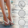 thumbnail image 6 of POLERO Flip Flops for Women Watercolor Hawaii Beach Arch Support Waterproof Shower Shoes for Daily Walking, 6 of 7