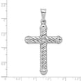 thumbnail image 4 of Auriga Fine Jewelry 925 Sterling Silver Rh-plated Hollow Cross Pendant for Women (L - 55 mm, W - 32 mm), 4 of 6