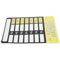 UPGRATOR 1Set Yellow PVC Business Hours Sign for Business Open Signs Dirt Proof and Sun Protection 11.8x7.9in