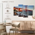 thumbnail image 5 of Elephant Stock Golden Gate Bridge Waters Wall Art - Horizontal Multi Panel Canvas - Living Room Wall Decor - Architecture Multi Panel - Gray And Blue Decor - 36" x 22", 5 of 8