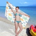 thumbnail image 7 of SKYSONIC Beach Towels 30"x60", Cute Starfish Aloha Camping Towels Sand Free Beach Towel, Large Beach Towels Quick Dry Bath Travel Towels Pool Yoga Beach Mat for Men Women, 7 of 7