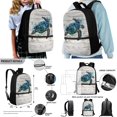 thumbnail image 2 of ZUXONGSY Turtle Woodgrain Splatter Paints Print School Backpack Set for Girls Boys, Large Capacity Kids School Bag Set of 4, Boogbag with Insulated Lunch Bag Pencil Case and Water Bottle Holder, 2 of 6