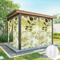 thumbnail image 4 of 2 Panels Outdoor Curtains for Patio Waterproof 54"x84" Sage Green Leaves Weatherproof Privacy Outsides Curtains, Summer Botanical Farmhouse Watercolor Leaf Grommet Thermal Drapes for Cabana Porch, 4 of 8