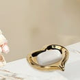 thumbnail image 6 of Valentine's Day Heart Shaped Ceramic Household Soap Box Cute And Waterfree Drains Countertop Storage Soap Box Soap(Gold), 6 of 6