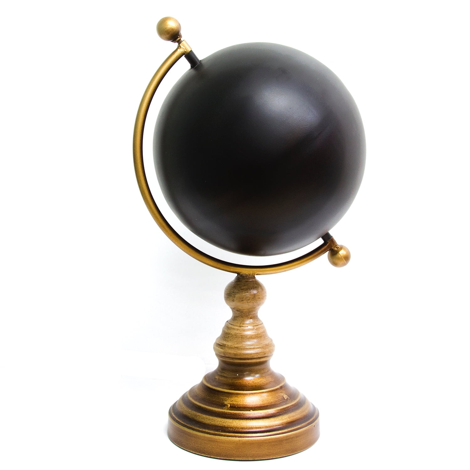 Malta Gold and Black Chalkboard Globe Table Top Decor