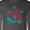 thumbnail image 4 of Inktastic Let It Snow, Snowflakes, Christmas - Red Blue Gray Long Sleeve T-Shirt, 4 of 5