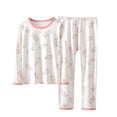 thumbnail image 2 of Fesfesfes Baby Girl Clothing Set Fall Set Boys and Girls Loungwear 2 Piece Set Sleepwear Set Newborn Underwear Thin Set, 2 of 3
