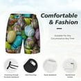thumbnail image 5 of Haiem Easter Egg1 Mens Swim Trunks with Compression Liner 2 in 1 Swimming Shorts Stretch Swimwear Quick Dry,Board Shorts-Medium, 5 of 9