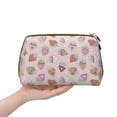 thumbnail image 4 of Cauagu Strawberry Cake Print Large Cosmetic Bag,Portable Cosmetics Pouch Travel Makeup Bag Large Capacity Travel Makeup Case Organizer Makeup Brush Organizer, 4 of 8