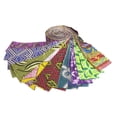 thumbnail image 2 of Soimoi 40Pcs African Floral Print Precut Fabrics Strips Roll Up 2.5x42inches Cotton Jelly Rolls for Quilting, 2 of 8